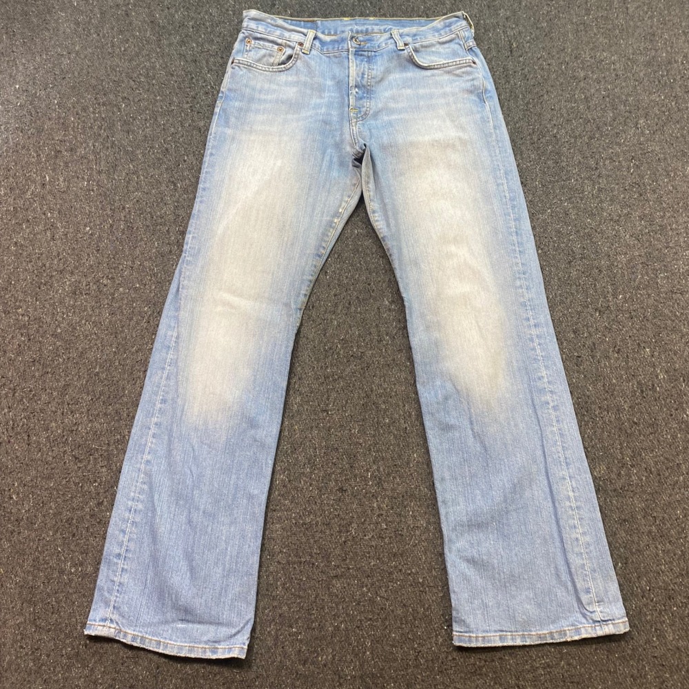 Lucky Brand Easy Rider Jeans Sz 30 Womens Blue Grunge Boho Button Fly USA Made